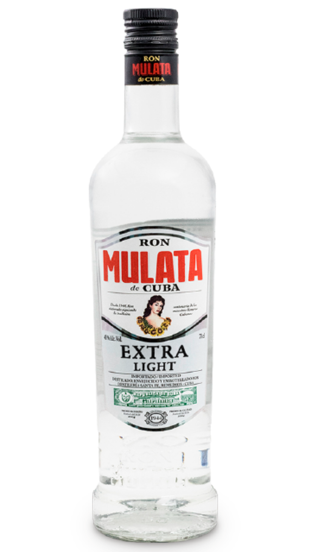 Ron Mulata de Cuba, Silver Dry, botella
